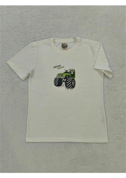 Yüksek Kaliteli Canavar Kamyon Baskılı Pamuklu Kısa Kollu Çocuk Eşofman Takımı modelleri