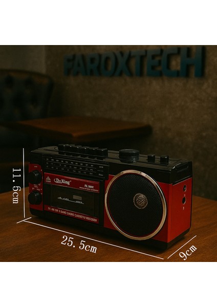 Retro Klasik Kaset Çalarlı Fm/am/sw Radyo – Bluetooth, Usb, Sd Kart Destekli Taşınabilir Hoparlör
