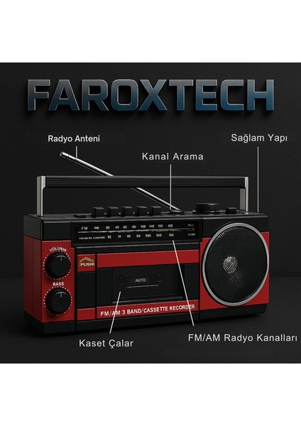 Retro Klasik Kaset Çalarlı Fm/am/sw Radyo – Bluetooth, Usb, Sd Kart Destekli Taşınabilir Hoparlör fiyatları