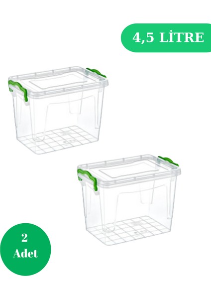 2 Adet Deterjan & Erzak Saklama Kutusu 4,5 Litre Saklama Kabı