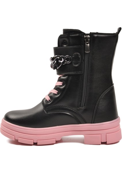 Siyah Pembe Içi Polarlı Kaymaz Taban Kız Çocuk Bot G-1001 F Zncr fiyatları