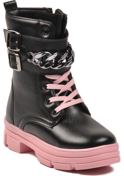 Siyah Pembe Içi Polarlı Kaymaz Taban Kız Çocuk Bot G-1001 F Zncr modelleri