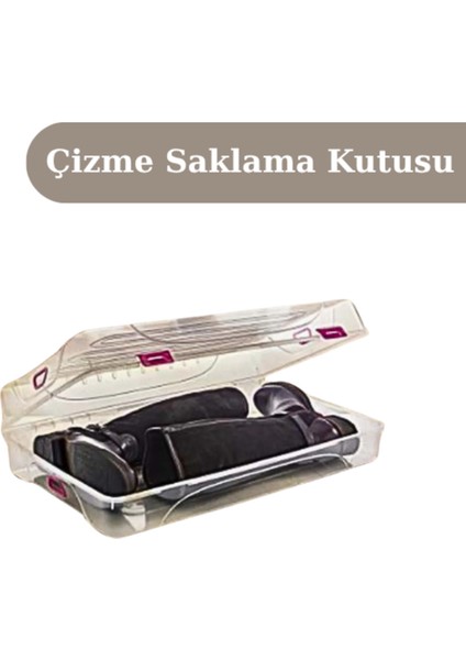 Kadın Çizme Kutusu Saklama Kutusu 3 Adet Çizme Koruma Saklama