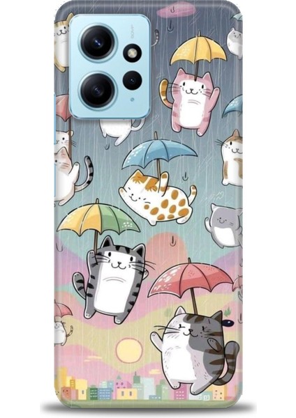 Xiaomi Redmi Note 12 4g Hd Baskılı Kılıf + 9h Nano Tam Kaplayan Ekran Koruyucu 412