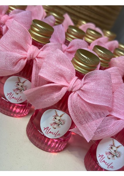 Hediyelik-Bebek-Doğum Kolonya-Tıpalı Kurdele ve Jüt Ip- 10 Adet