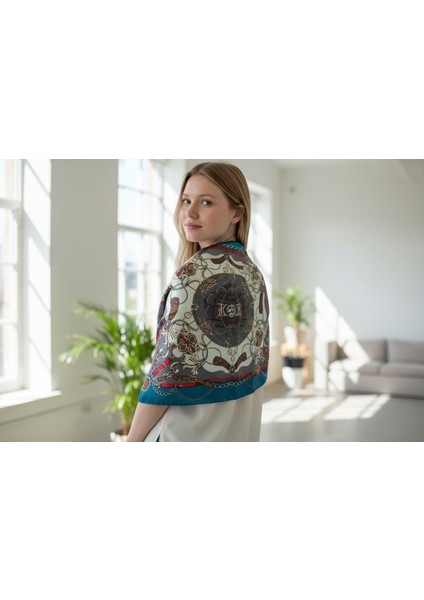 Karışık Desenli Renkli Fular 90 x 90 modelleri