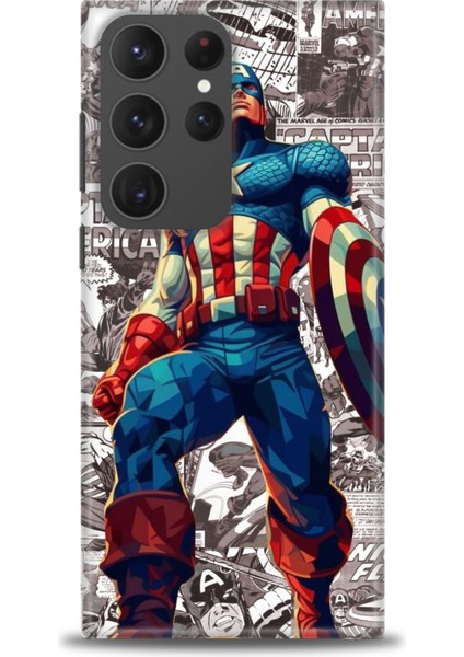 Samsung Galaxy S23 Ultra Hd Baskılı Kılıf + 9h Nano Tam Kaplayan Ekran Koruyucu 91