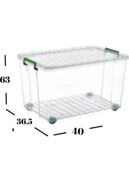 Tekerlekli Saklama Kutusu 75 Litre Şeffaf 3 Adet Saklama Kabı Mutfak/banyo Çok Amaçlı fiyatları