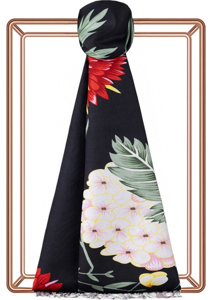 SİYAH İpekevi İpek Şal 8022