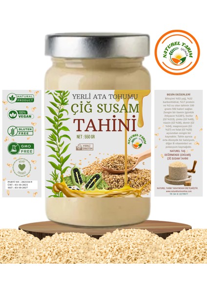 Çiğ Susam Tahini 550 gr fiyatları