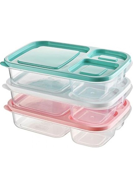 3 Bölmeli Sefer Tası Pratik Kolay Gıda Diyet Saklama Erzak Kabı (4887) fırsatları