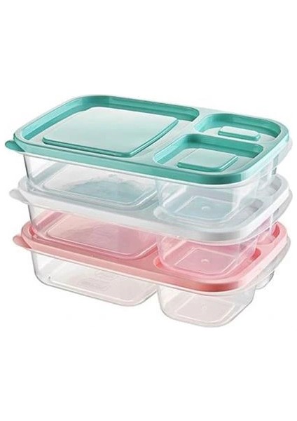 3 Bölmeli Sefer Tası Pratik Kolay Gıda Diyet Saklama Erzak Kabı (4887) indirimleri