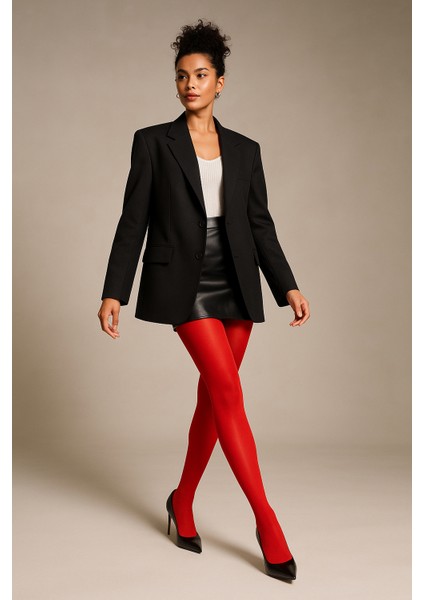 Kadın 40 Denye Kırmızı Külotlu Çorap indirimleri