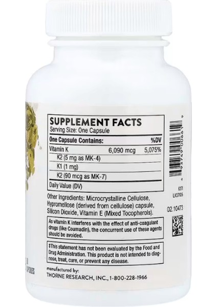 - Vitamin K - Vitamins K1 And K2 (As Mk-4 And Mk-7) Gluten, Dairy Soy-Free - 60 Servings. fiyatları