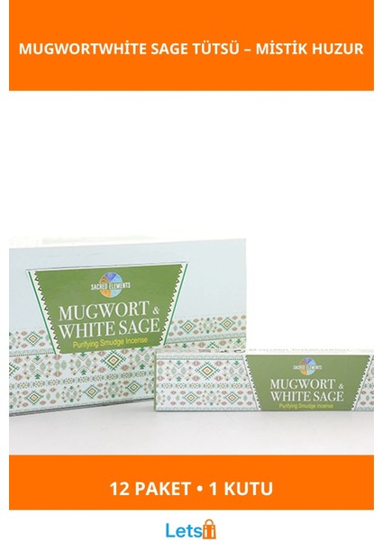 Mugwort & Beyaz Akçaağaç Aromalı Masala Çubuk Tütsü