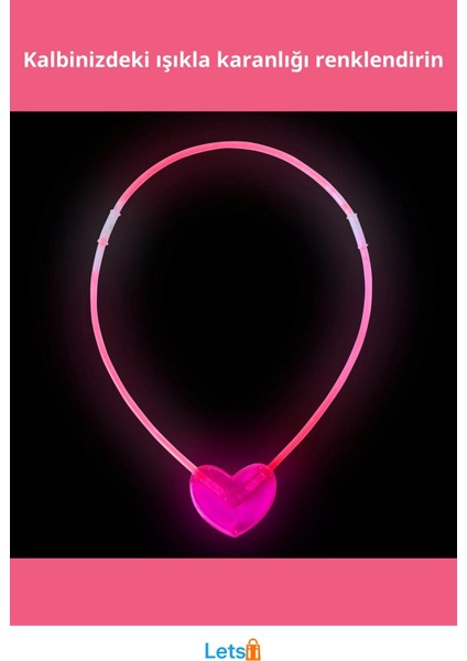 Karanlıkta Parlayan Kalp Şekilli 6 Adet Kolye Seti fiyatları