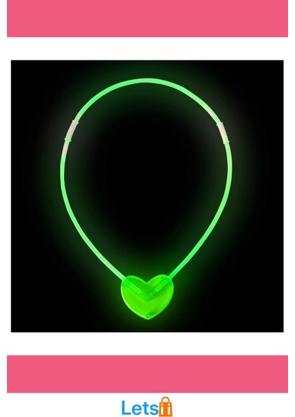 Karanlıkta Parlayan Kalp Şekilli 6 Adet Kolye Seti fırsatları