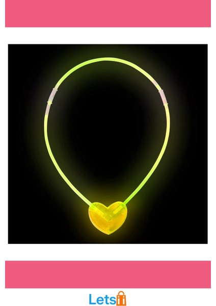 Karanlıkta Parlayan Kalp Şekilli 6 Adet Kolye Seti indirimleri