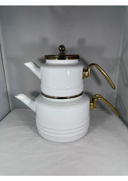 Vintage Emaye Çaydanlık Heybeli