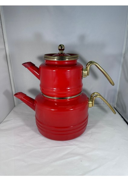 Vintage Emaye Çaydanlık Heybeli