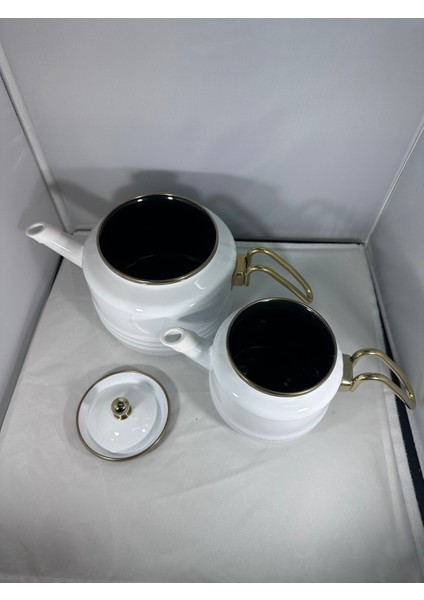 Vintage Emaye Çaydanlık Heybeli