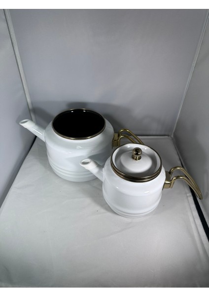 Vintage Emaye Çaydanlık Heybeli