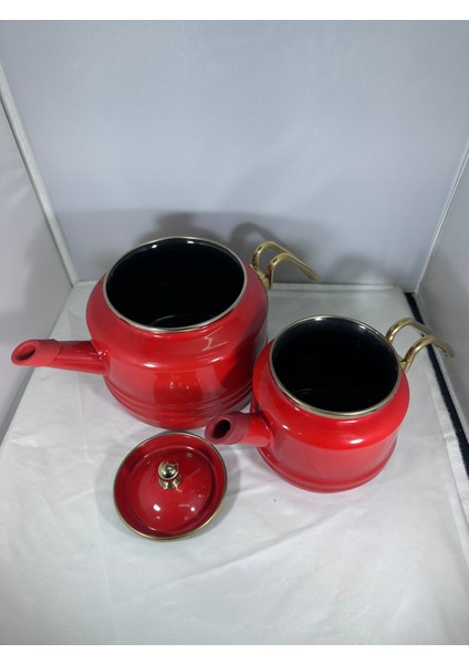 Vintage Emaye Çaydanlık Heybeli