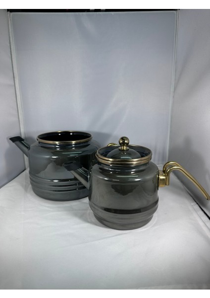 Vintage Emaye Çaydanlık Heybeli