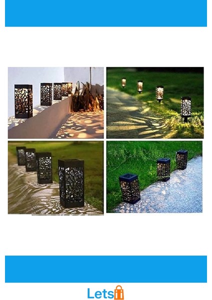 Güneş Enerjili Otomatik Bahçe Yürüyüş Yolu Lambası 8 Adet modelleri