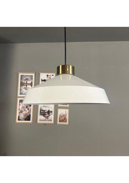 Lema Beyaz Tekli Avize Plafonyer Rozans Başlık Sarkıt Lamba Restoran Cafe Salon Avizeleri modelleri