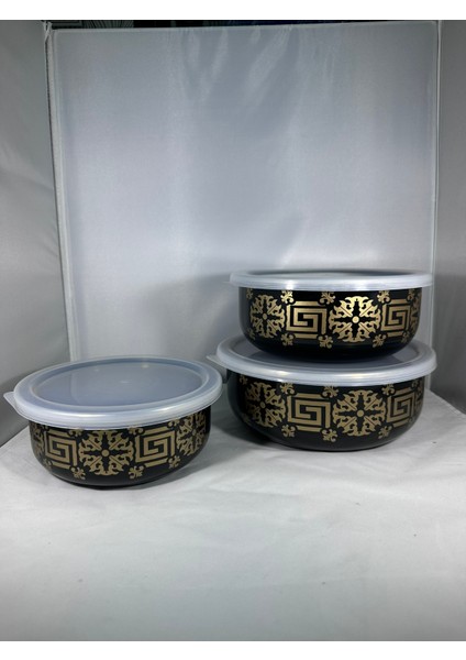 Lüx Emaye 3 Boy Saklama Kabı, Hava Sızdırmaz Emaye Saklama Kabı Organizer fiyatları