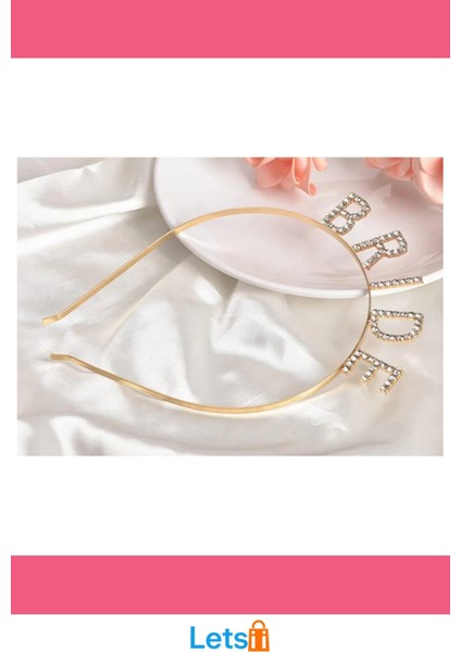 Altın Gold Renk Kristal Taş Bekarlığa Veda Tacı 16X10 cm fırsatları