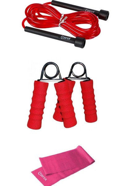 Kondisyon Fitnes Spor Atlama Ipi Pilates Egzersiz Direnç Bandı El Parmak Güçlendirme El Yayı 3lü Set