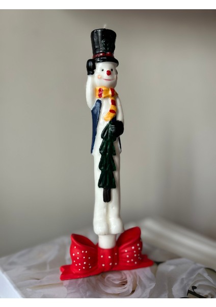 2'li Yeniyıl Şamdan Mum - Yılbaşı Konik Mum - 26 cm fiyatları