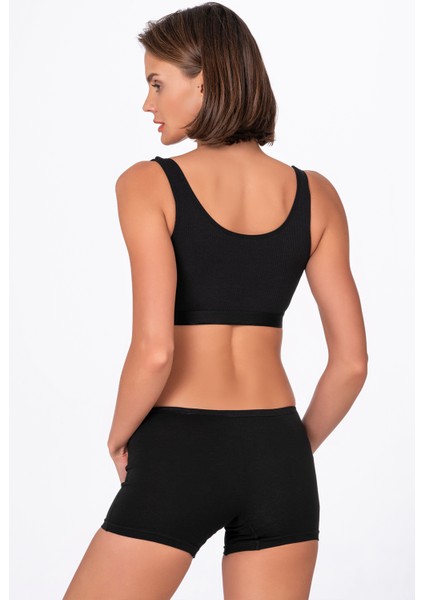 Kadın Likralı Süprem Boxer Siyah | Özk K0412 fiyatları