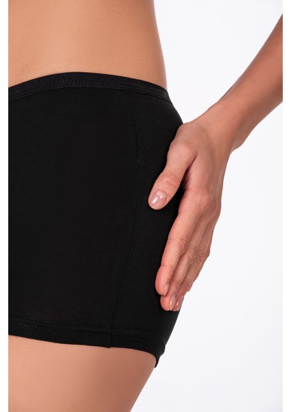 Kadın Likralı Süprem Boxer Siyah | Özk K0412 modelleri