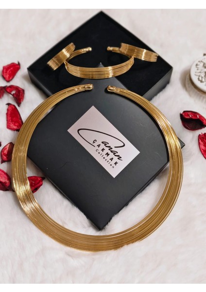 Pirinç Gold Renk Kolye Küpe Bileklik Seti fırsatları