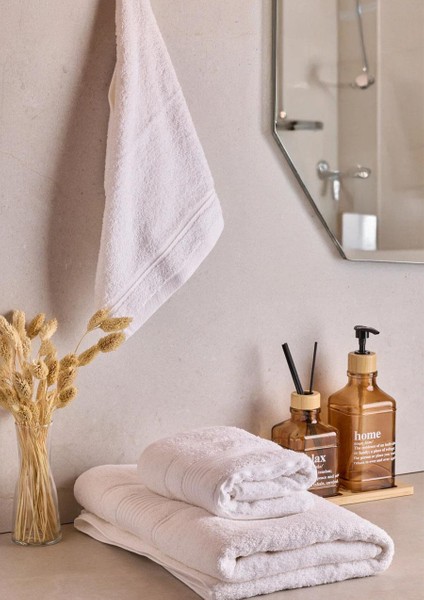 Towy White 100% Pamuk 3'lü Banyo Havlusu Seti fiyatları