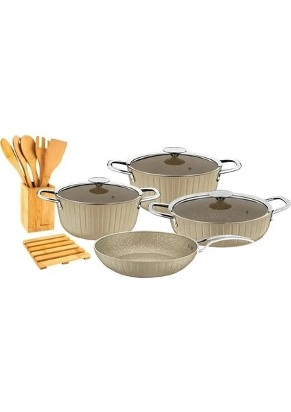 Elegance 14 Parça Tencere ve Servis Seti