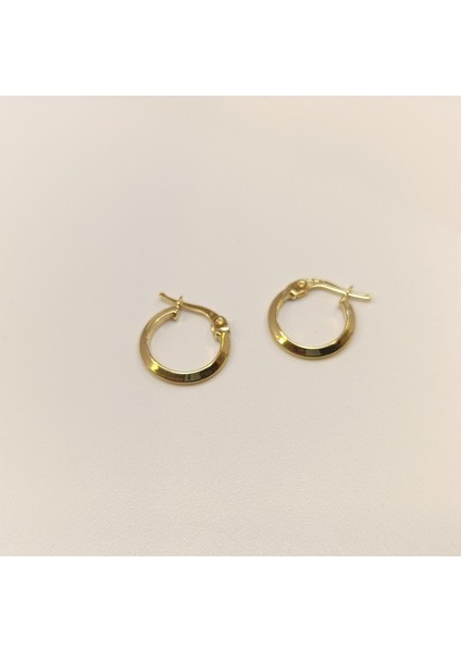 14MM Klasik Piramit Ray Halka Küpe 14 Ayar Altın Hd Videolu fiyatları