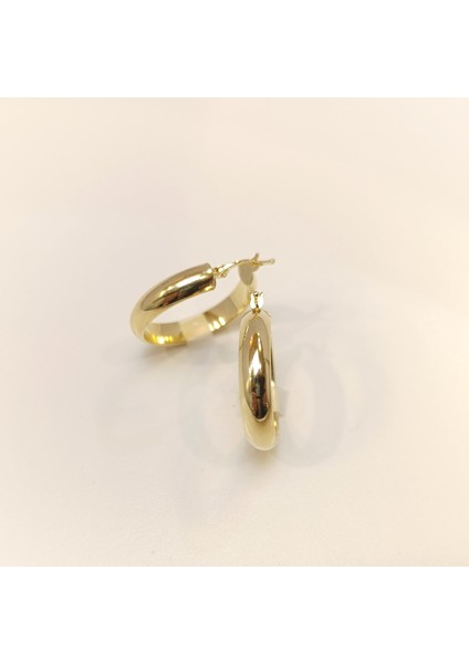 25.3mm Klasik Halka Küpe 14 Ayar Altın Hd Videolu fiyatları