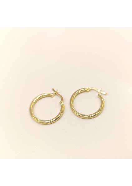 20MM Burgu Halka Küpe 14 Ayar Altın Hd Videolu fırsatları