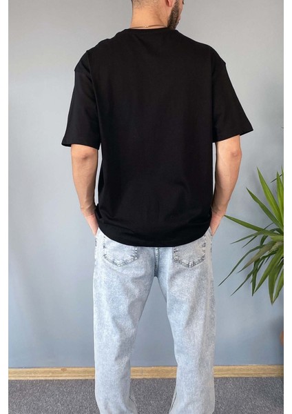 Oversize Fit %100 Pamuk Orta Kalın Dokulu Ekru T-Shirt indirimleri