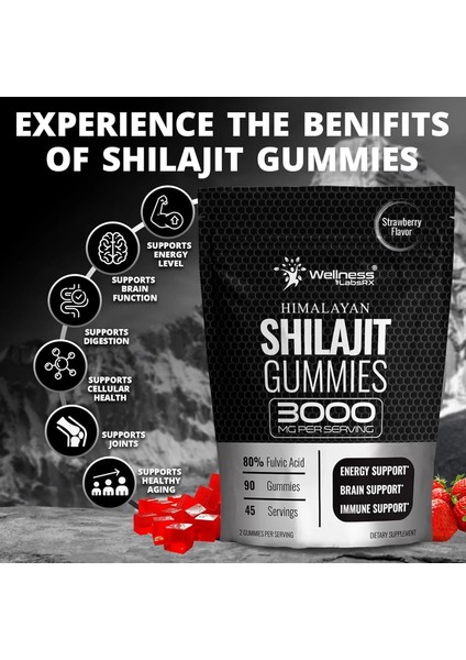 Pure Himalayan Shilajit Gummies 90 Gummy fiyatları