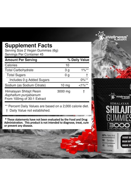 Pure Himalayan Shilajit Gummies 90 Gummy modelleri