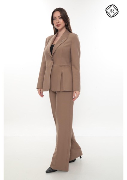 Kadın Rahat Kesim Astarlı Ceket Pantolon Takım Elbise fırsatları