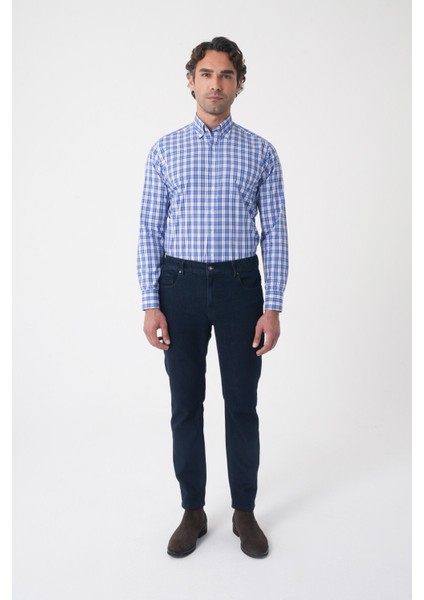 Erkek Denim Jean Jogger Pantolon Koyu Lacivert PNJ25K25203_40