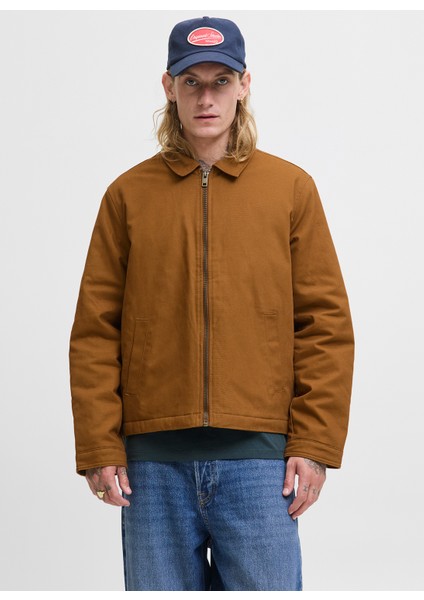 Kahve Erkek Mont 12278797_JJEDOVER Worker Jacket Noo
