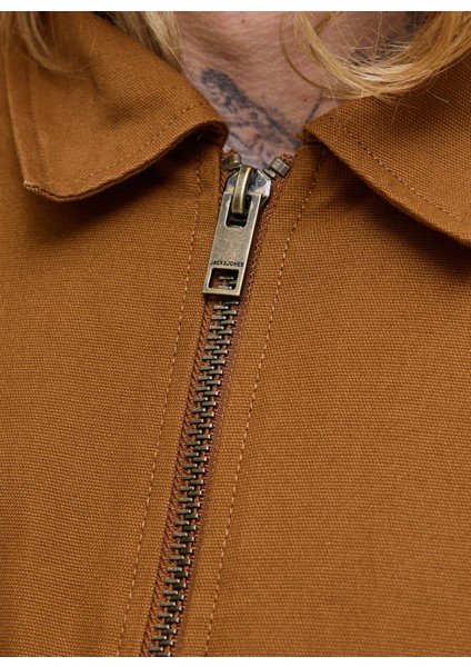 Kahve Erkek Mont 12278797_JJEDOVER Worker Jacket Noo fırsatları