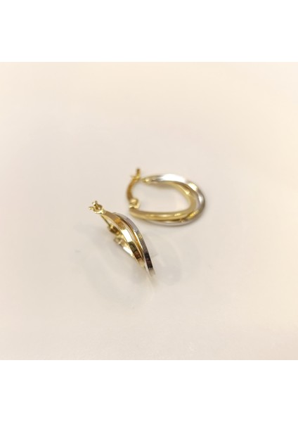 21MM Ikili Halka Küpe 14 Ayar Altın Hd Videolu fırsatları